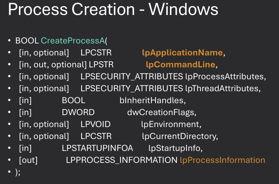 Create Process Windows
