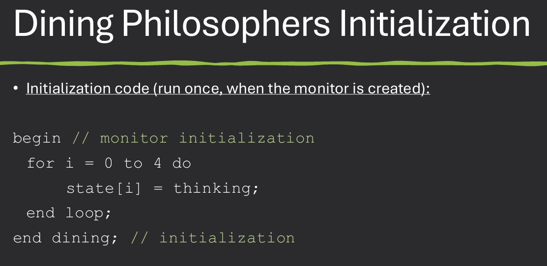 Dining Philosophers Using Monitors