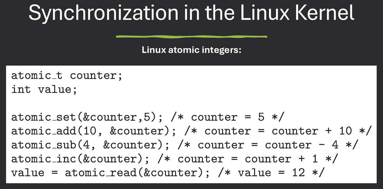 Linux Synchronization API