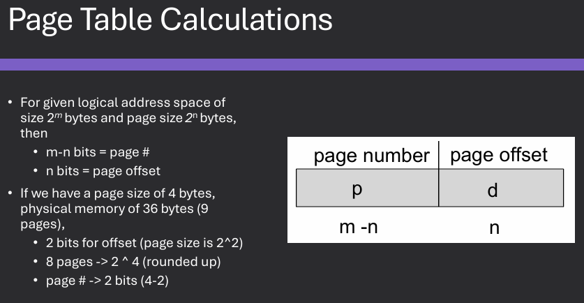 Page Table Calculation